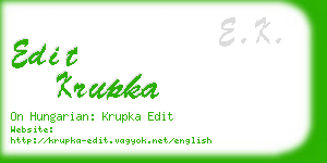 edit krupka business card